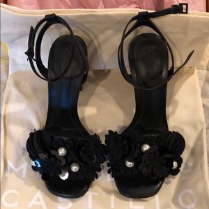 Cute black ankle strap sandals